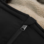 FINNSON ALMA BLACK FOOTMUFF ZIP CLOSE UP