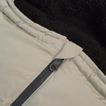 FINNSON ALMA TAUPE FOOTMUFF ZIP CLOSE UP