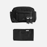 Eco Parenting Essentials Bundle: Oversized Stroller Organiser & Changing Mat - Black Noa