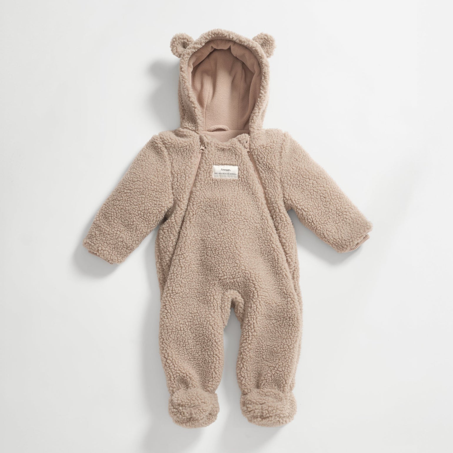 Alf borg beige eco pram suit on a light gray background