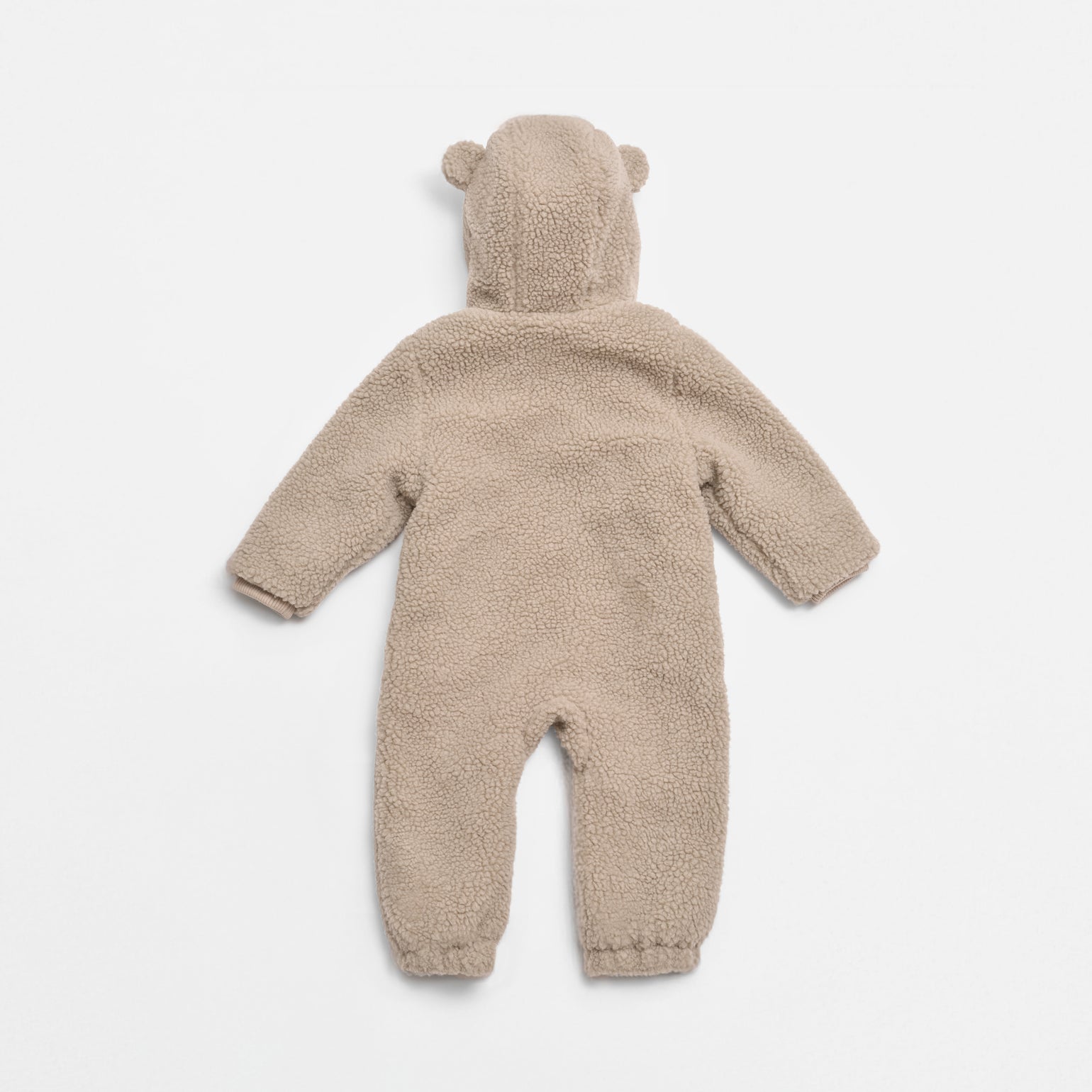 Alf borg beige eco pram suit back view on a white background
