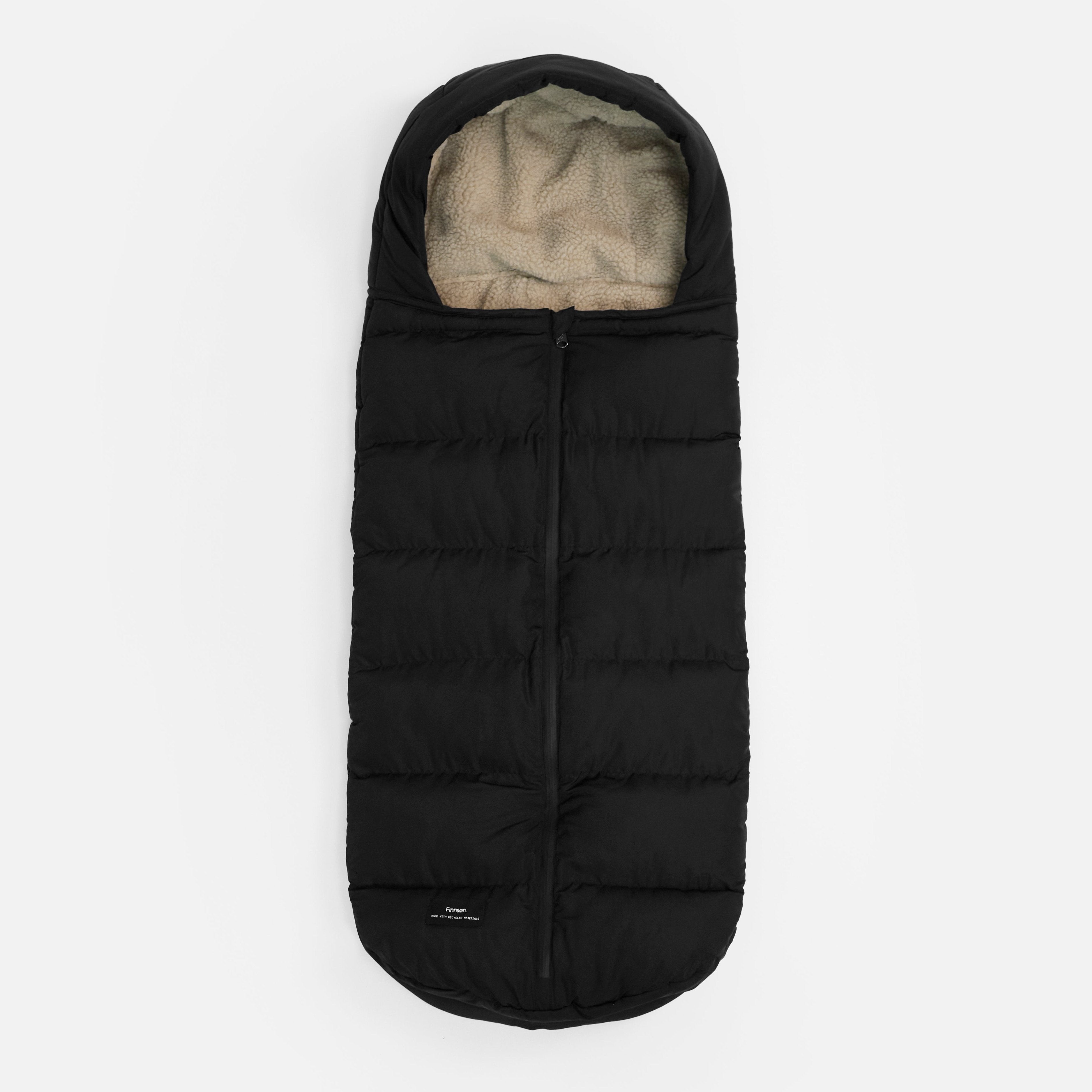 FINNSON ALMA FOOTMUFF BLACK FRONT SHOT
