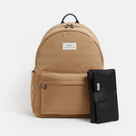 FINNSON ANA BACKPACK CAMEL FRONT SHOT WITH CHANGING MAT
