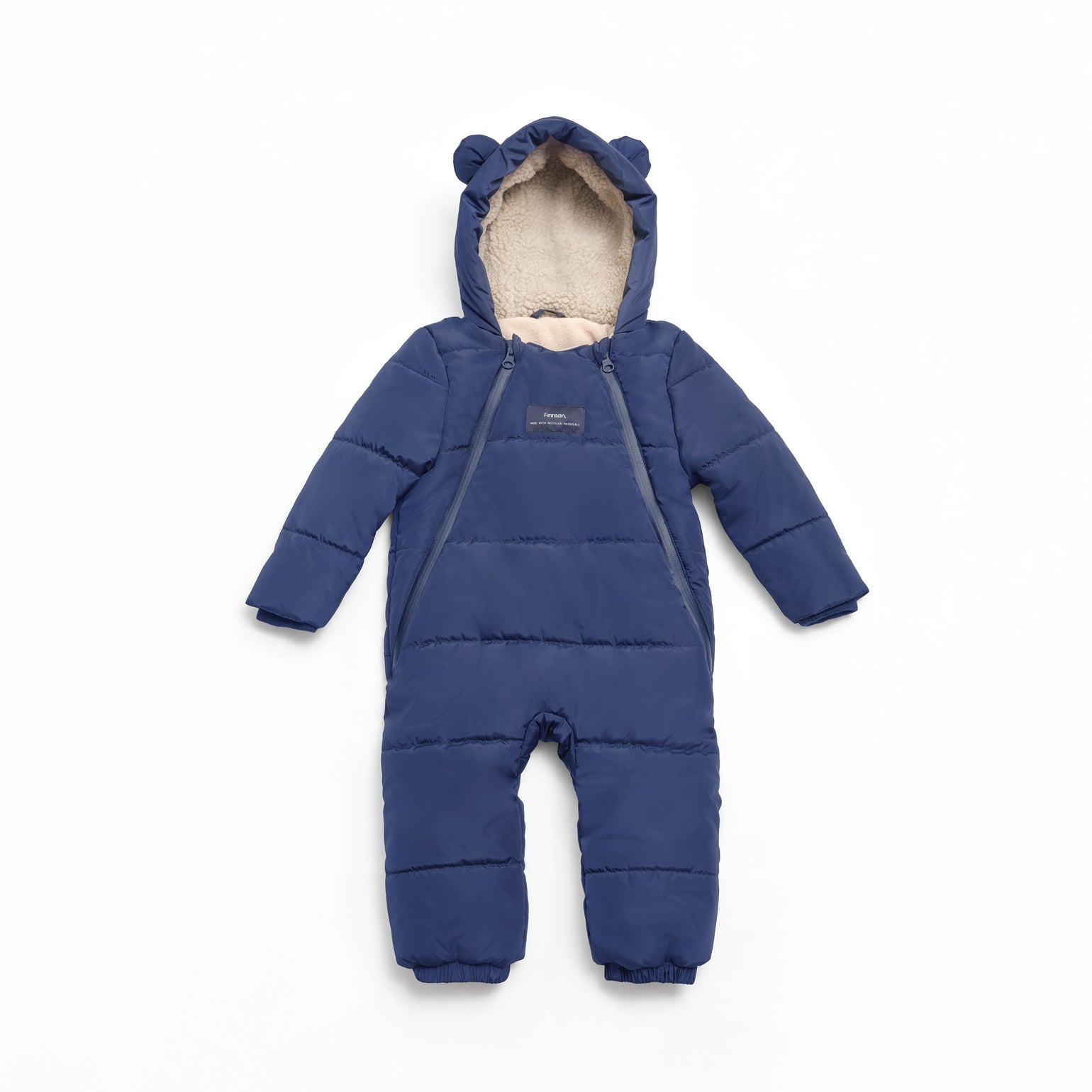 Anders navy snowsuit on a white background