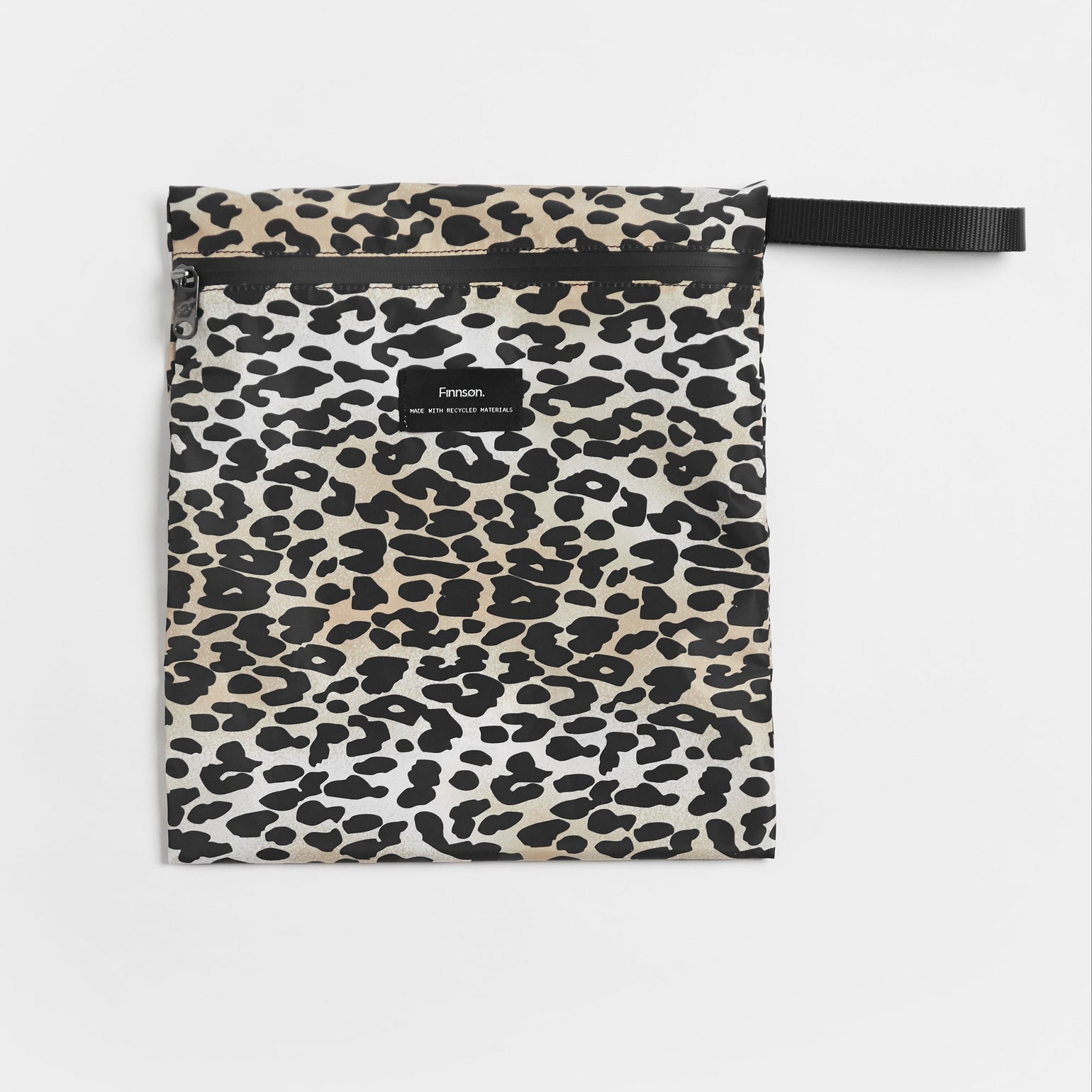 Elias leopard print wet bag on a white background