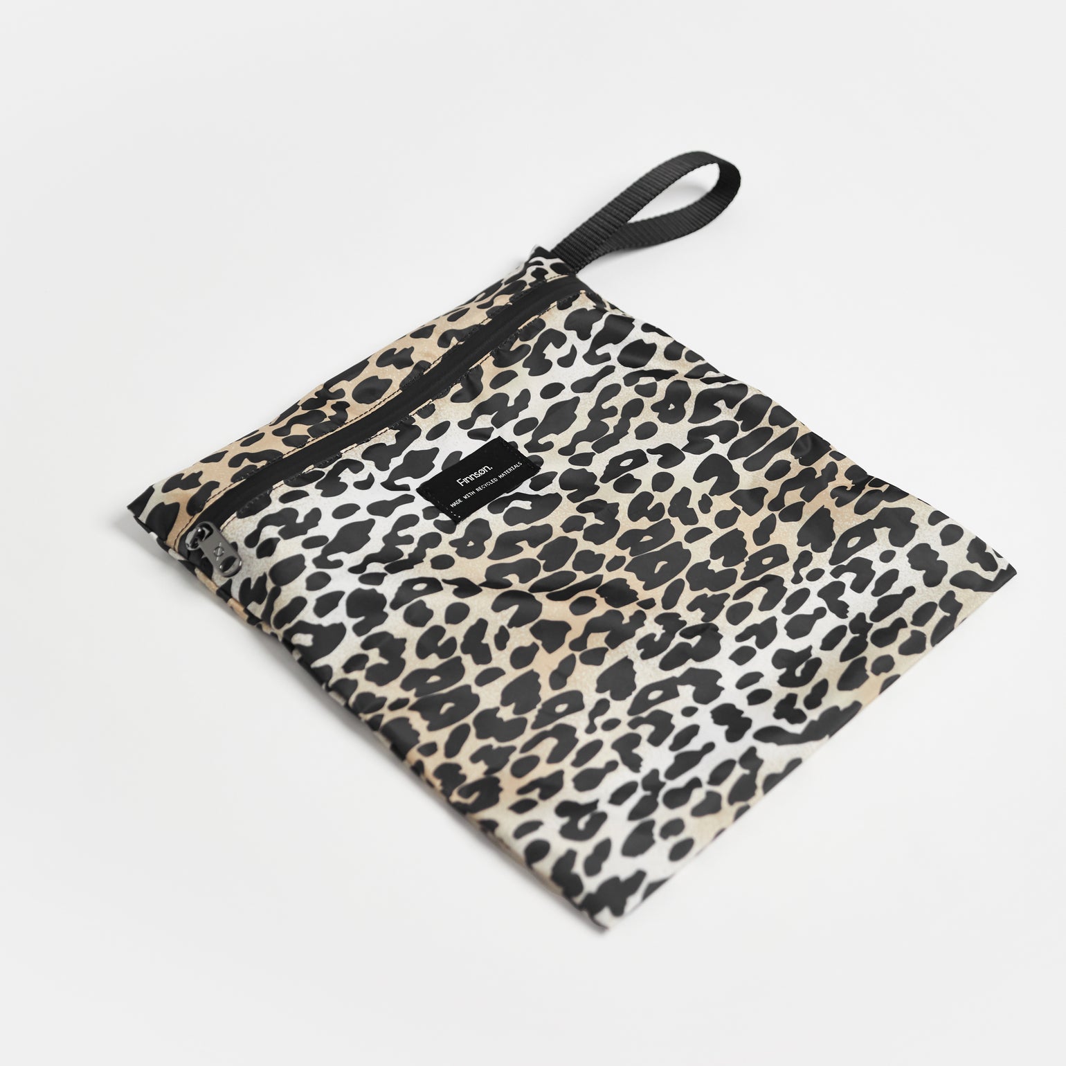 Elias leopard print wet bag in a white background