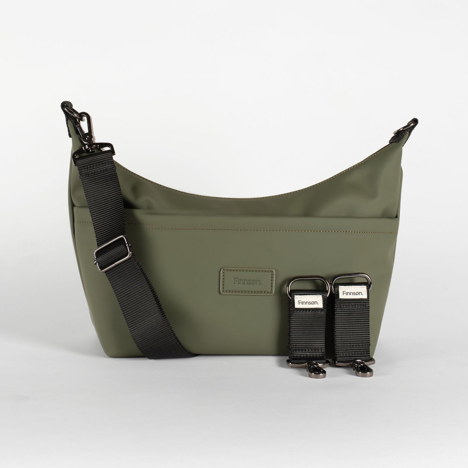 Fia khaki stroller organiser bag with stroller clips