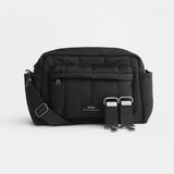 FINNSON FREYA OVERSIZED STROLLER ORGANISER BLACK WITH STROLLER CLIPS
