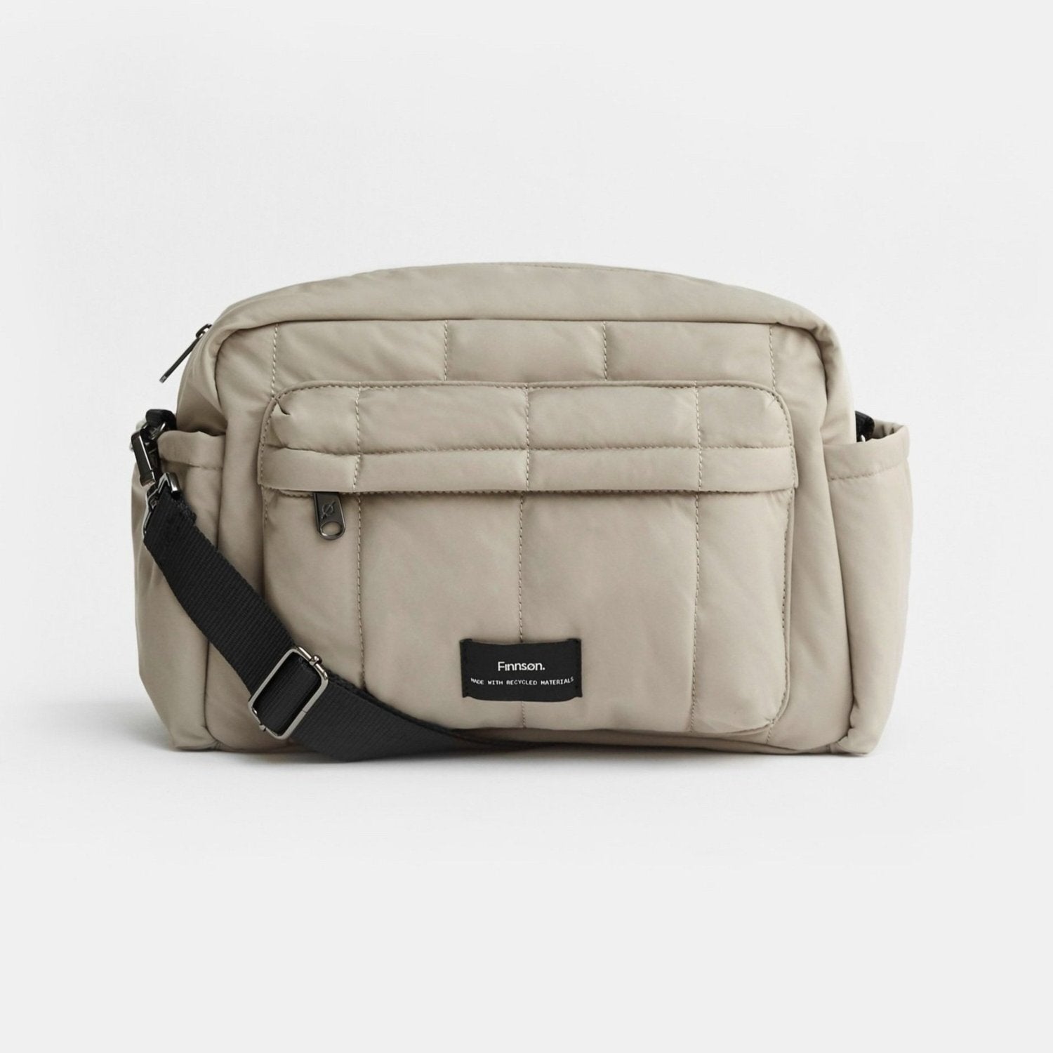 FINNSON FREYA OVERSIZED STROLLER ORGANISER TAUPE FRONT SHOT