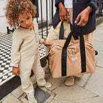 FINNSON IDA HOLDALL CAMEL MOTHER AND TODDLER HOLDING BAG 