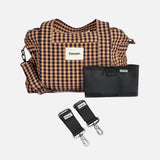 Complete Baby Essentials Bundle: SANNA Changing Bag, NOA Eco Changing Mat & OSTEN Stroller Clips